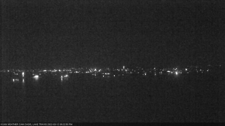 Lake Travis webcam, March 12, 2022 8:25 PM CT