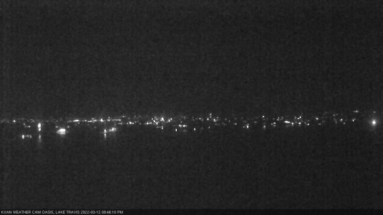 Lake Travis webcam, March 12, 2022 8:45 PM CT
