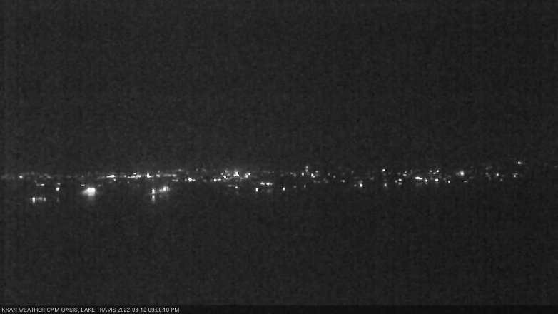 Lake Travis webcam, March 12, 2022 9:00 PM CT