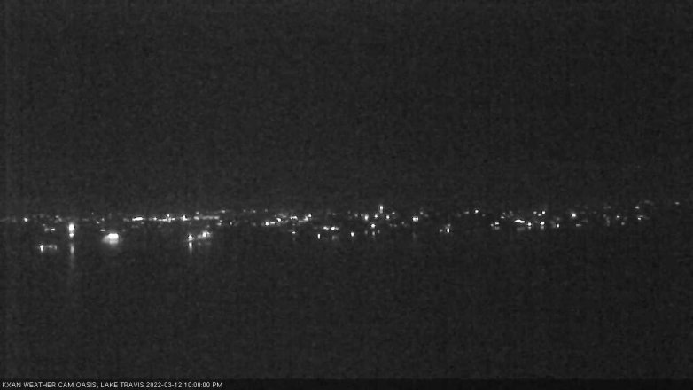 Lake Travis webcam, March 12, 2022 10:00 PM CT