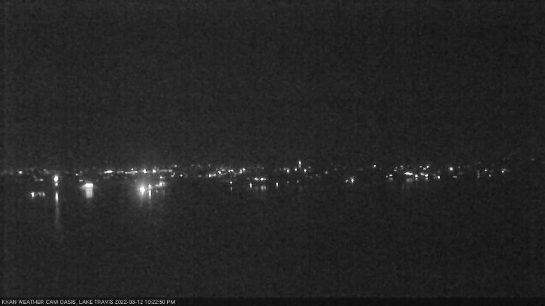 Lake Travis webcam, March 12, 2022 10:25 PM CT