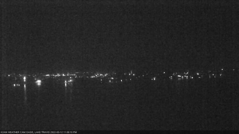 Lake Travis webcam, March 12, 2022 11:00 PM CT