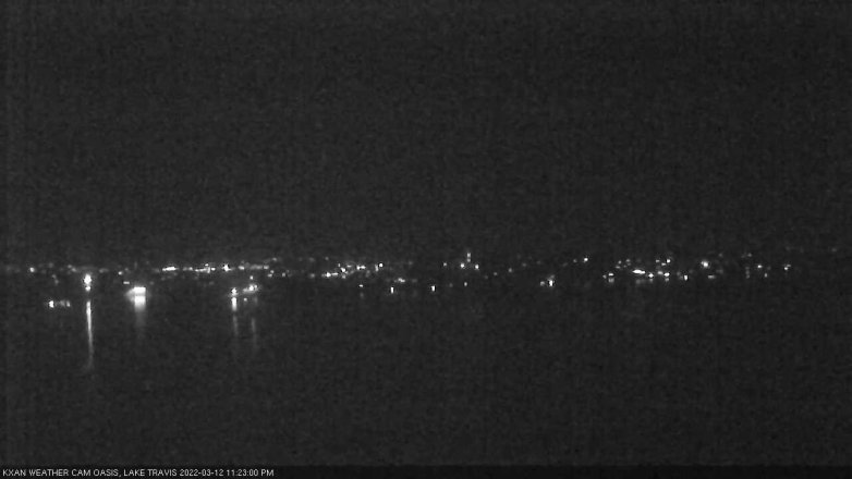 Lake Travis webcam, March 12, 2022 11:25 PM CT