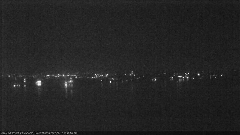 Lake Travis webcam, March 12, 2022 11:45 PM CT