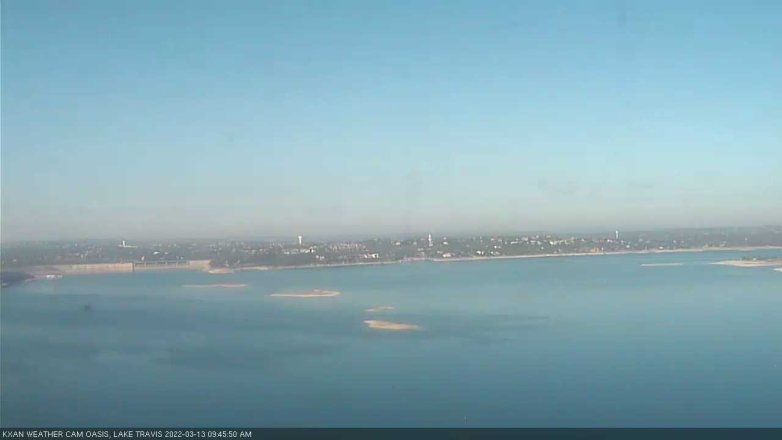 Lake Travis webcam, March 13, 2022 9:45 AM CT