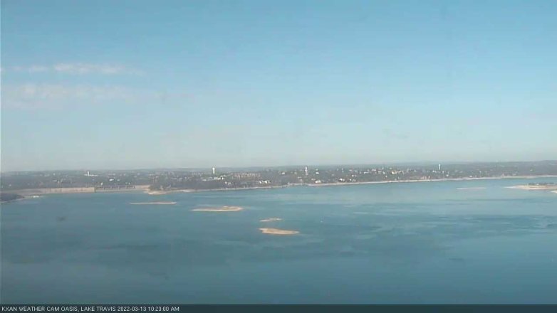 Lake Travis webcam, March 13, 2022 10:25 AM CT