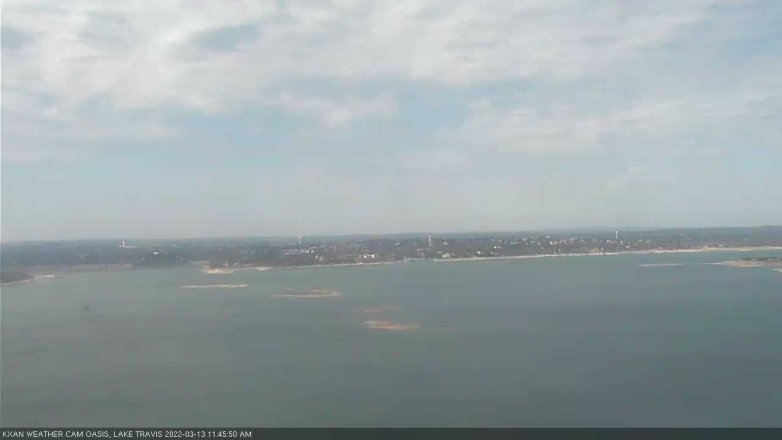 Lake Travis webcam, March 13, 2022 11:45 AM CT