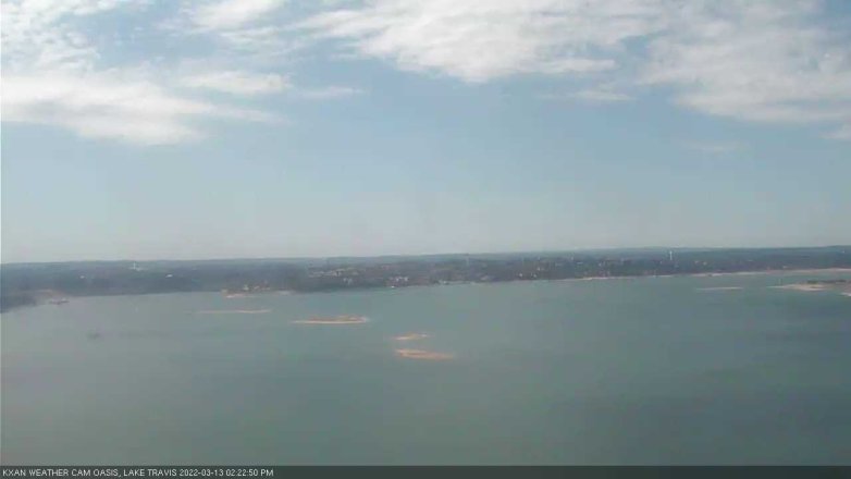 Lake Travis webcam, March 13, 2022 2:25 PM CT