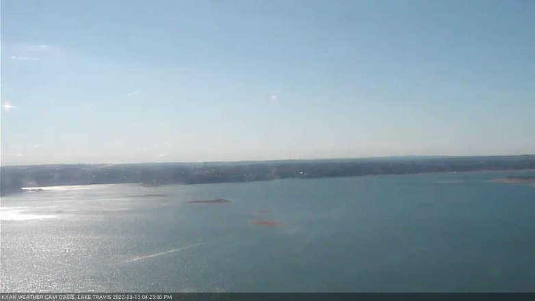 Lake Travis webcam, March 13, 2022 4:25 PM CT
