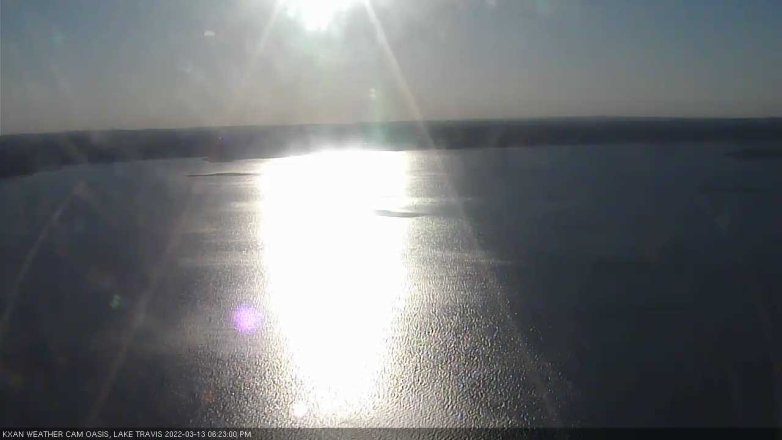 Lake Travis webcam, March 13, 2022 6:25 PM CT