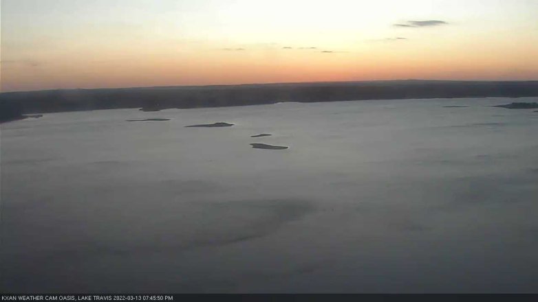 Lake Travis webcam, March 13, 2022 7:45 PM CT