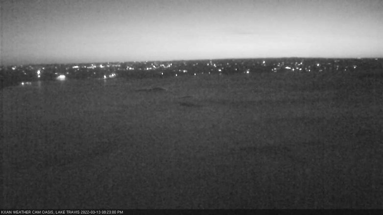 Lake Travis webcam, March 13, 2022 8:25 PM CT
