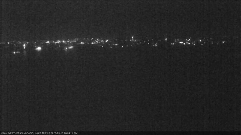 Lake Travis webcam, March 13, 2022 10:00 PM CT