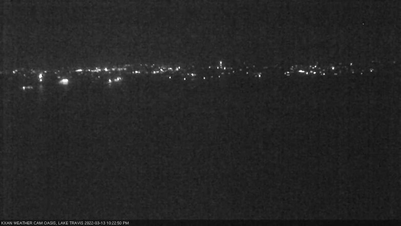 Lake Travis webcam, March 13, 2022 10:25 PM CT