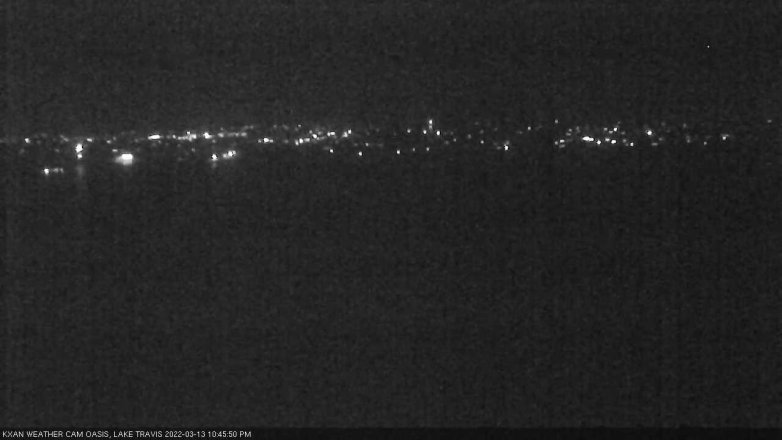 Lake Travis webcam, March 13, 2022 10:45 PM CT