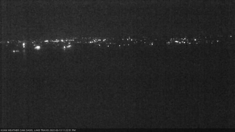 Lake Travis webcam, March 13, 2022 11:25 PM CT