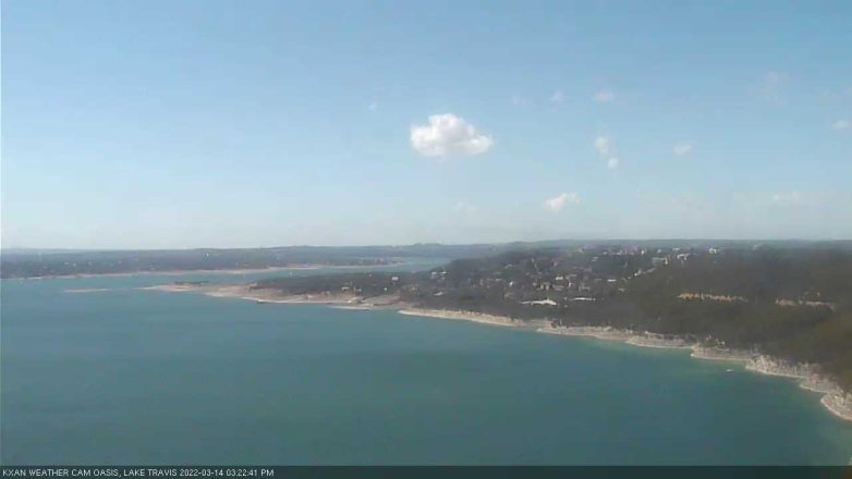 Lake Travis webcam, March 14, 2022 3:25 PM CT