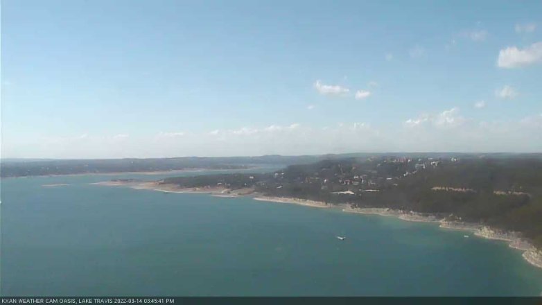 Lake Travis webcam, March 14, 2022 3:45 PM CT