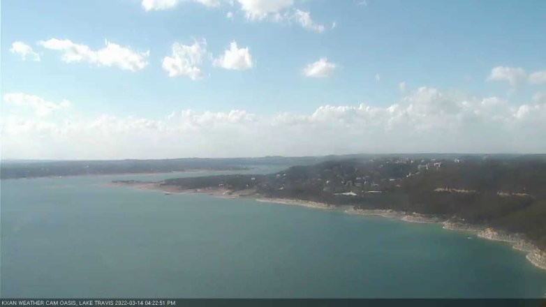 Lake Travis webcam, March 14, 2022 4:25 PM CT