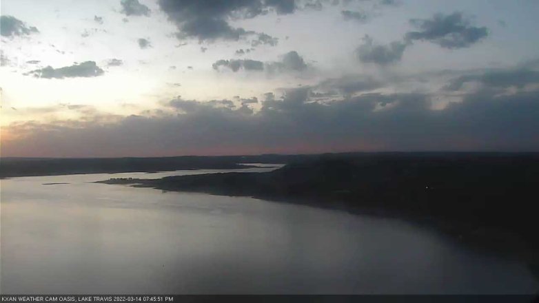 Lake Travis webcam, March 14, 2022 7:45 PM CT