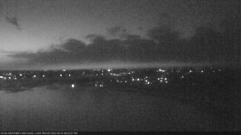 Lake Travis webcam, March 14, 2022 8:25 PM CT