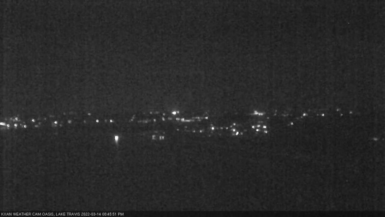 Lake Travis webcam, March 14, 2022 8:45 PM CT