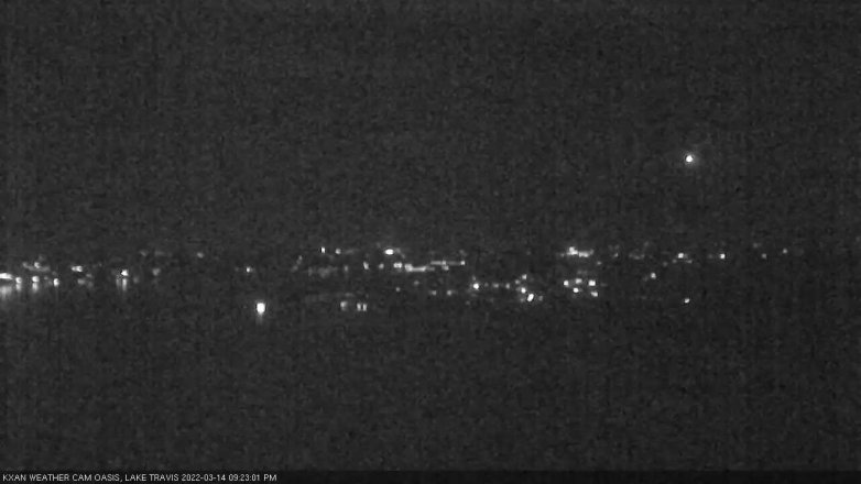 Lake Travis webcam, March 14, 2022 9:25 PM CT