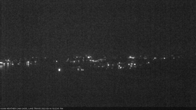 Lake Travis webcam, March 14, 2022 10:25 PM CT
