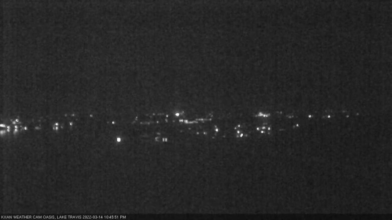 Lake Travis webcam, March 14, 2022 10:45 PM CT