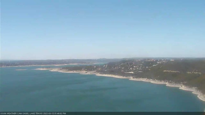 Lake Travis webcam, March 15, 2022 1:45 PM CT