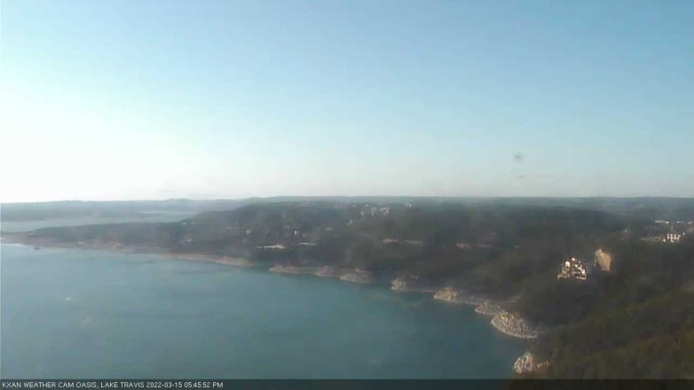 Lake Travis webcam, March 15, 2022 5:45 PM CT