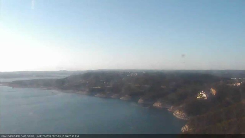 Lake Travis webcam, March 15, 2022 6:25 PM CT