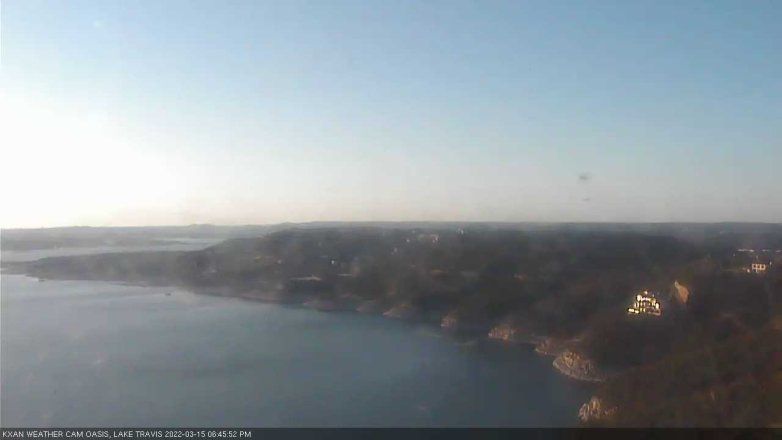Lake Travis webcam, March 15, 2022 6:45 PM CT