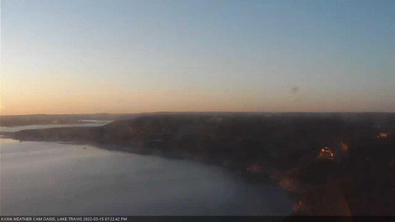 Lake Travis webcam, March 15, 2022 7:25 PM CT