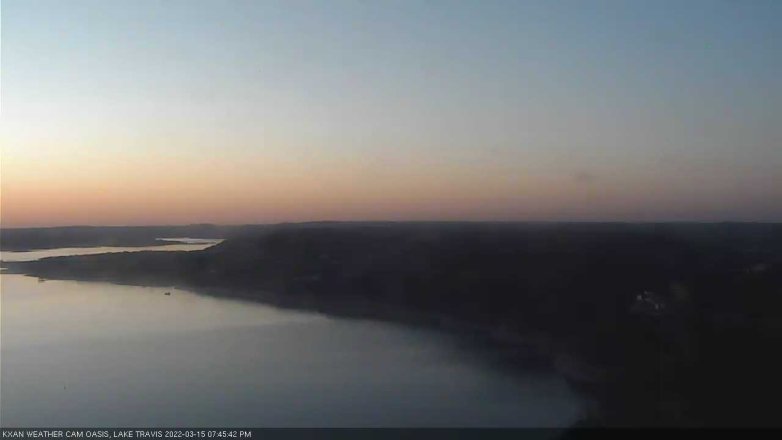 Lake Travis webcam, March 15, 2022 7:45 PM CT