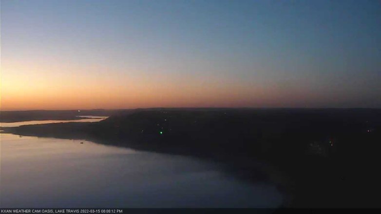Lake Travis webcam, March 15, 2022 8:00 PM CT