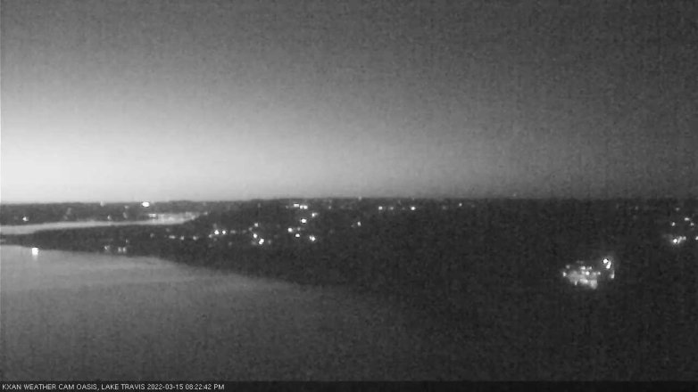 Lake Travis webcam, March 15, 2022 8:25 PM CT