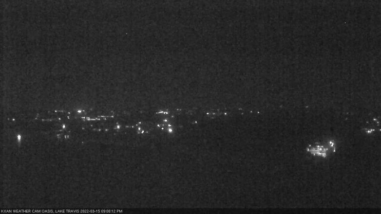 Lake Travis webcam, March 15, 2022 9:00 PM CT