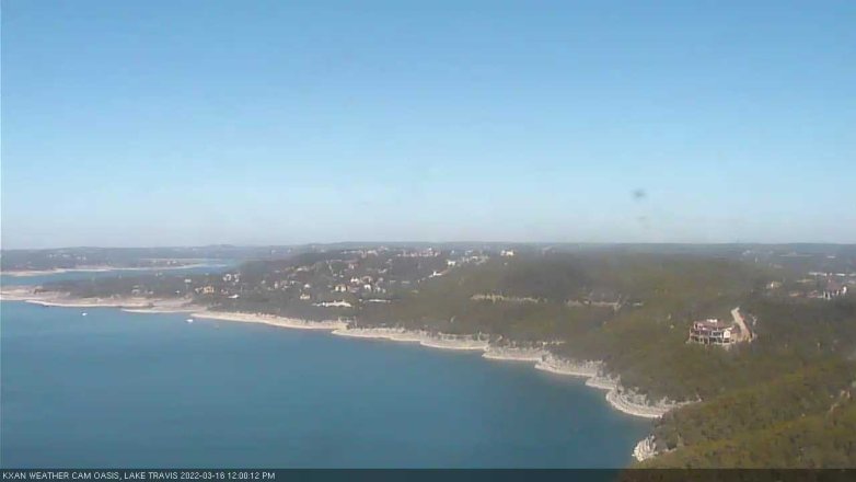 Lake Travis webcam, March 16, 2022 12:00 PM CT
