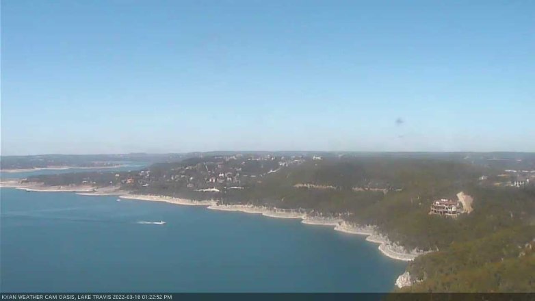 Lake Travis webcam, March 16, 2022 1:25 PM CT