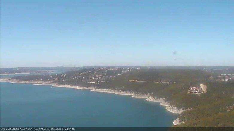 Lake Travis webcam, March 16, 2022 1:45 PM CT