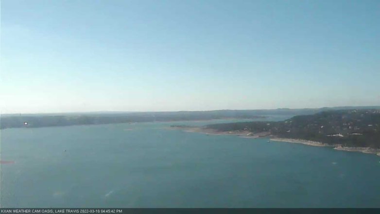 Lake Travis webcam, March 16, 2022 4:45 PM CT
