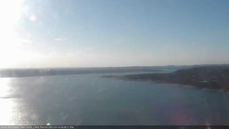 Lake Travis webcam, March 16, 2022 6:00 PM CT