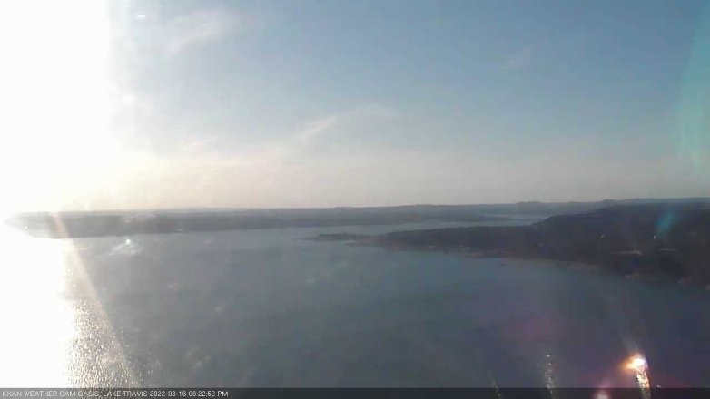 Lake Travis webcam, March 16, 2022 6:25 PM CT