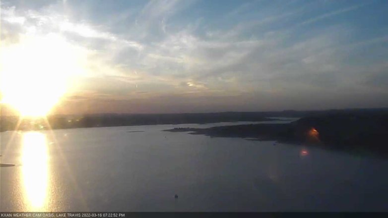 Lake Travis webcam, March 16, 2022 7:25 PM CT