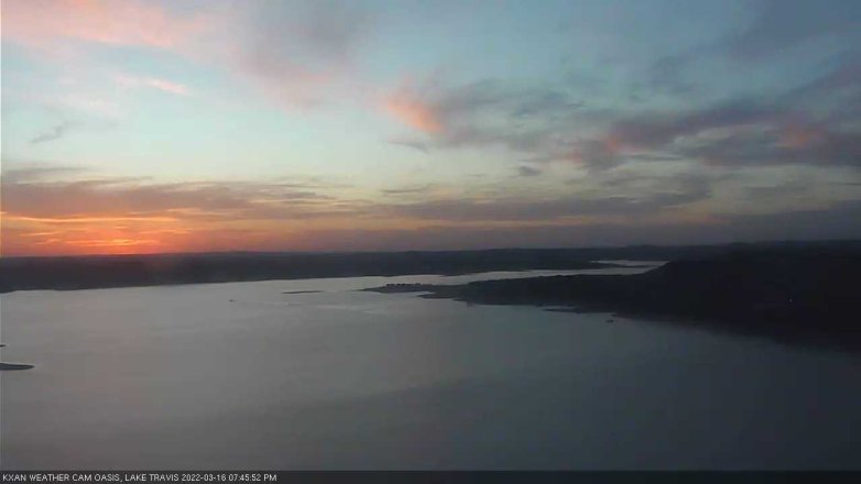 Lake Travis webcam, March 16, 2022 7:45 PM CT