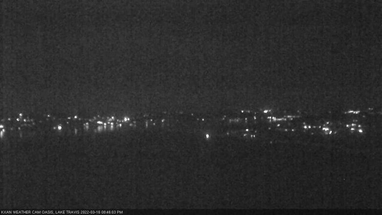 Lake Travis webcam, March 16, 2022 8:45 PM CT