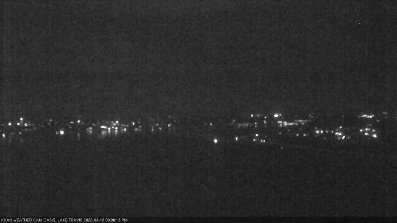 Lake Travis webcam, March 16, 2022 9:00 PM CT