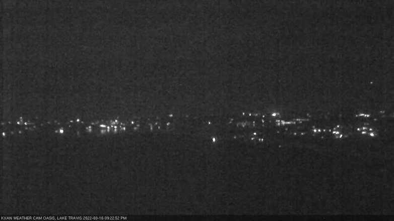 Lake Travis webcam, March 16, 2022 9:25 PM CT