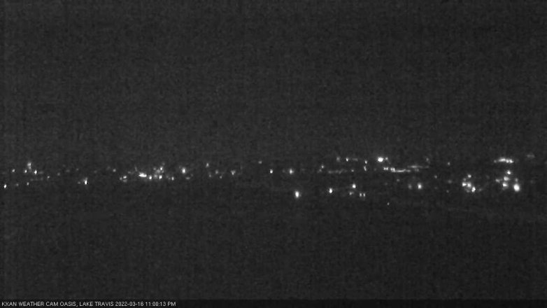Lake Travis webcam, March 16, 2022 11:00 PM CT
